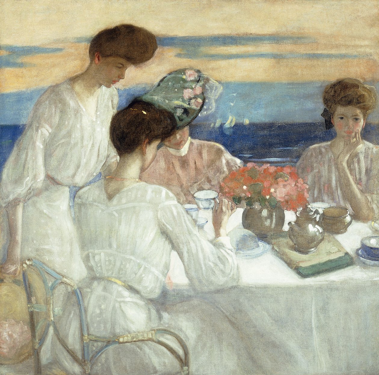 Nachmittagstee auf der Terrasse von Frederick Carl Frieseke