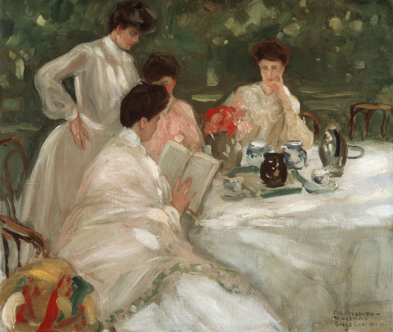Tee im Garten von Frederick Carl Frieseke