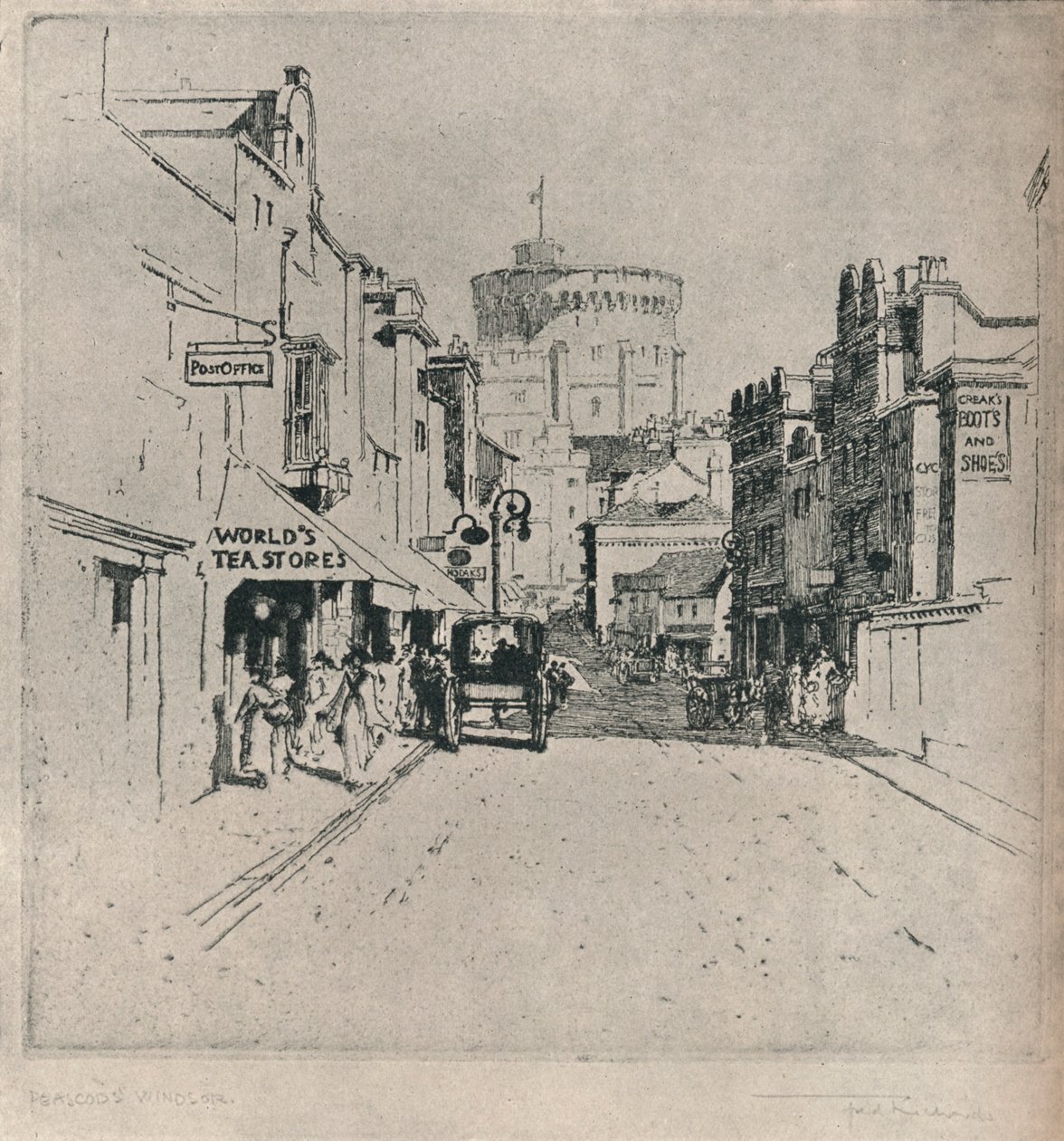 Peascod Street, Windsor, um 1918 von Frederick Charles Richards