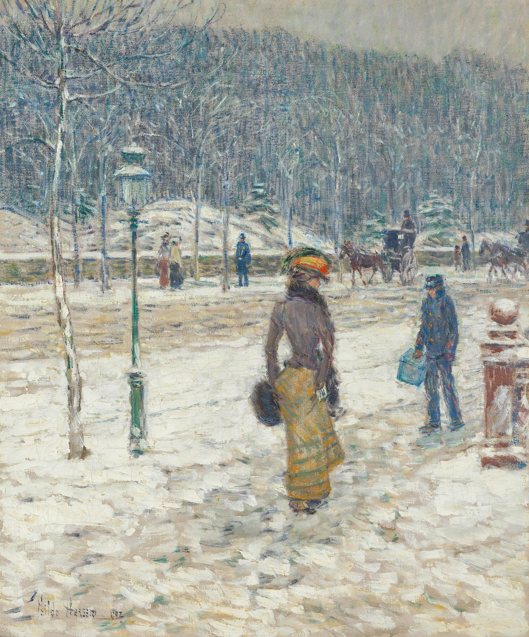 New York Straße von Frederick Childe Hassam