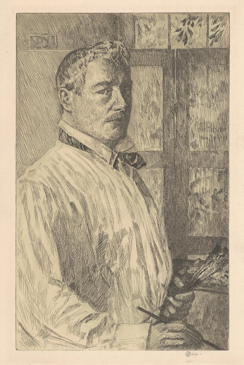 Selbstporträt, 1916 von Frederick Childe Hassam