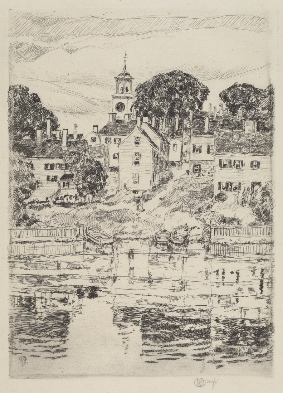 Der Kirchturm, Portsmouth, 1921 von Frederick Childe Hassam