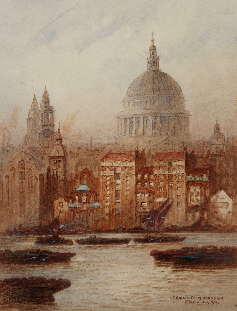 St. Pauls von Bankside von Frederick E.J. Goff