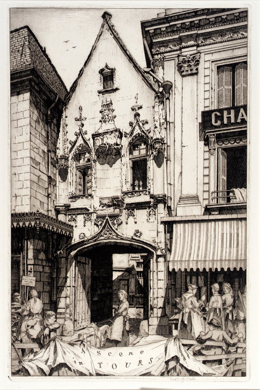Eine Szene in Tours von Frederick G. Hall