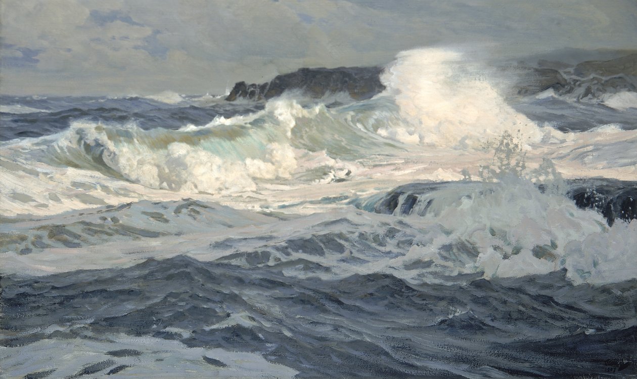 Südwestlicher Sturm, St. Ives von Frederick Judd Waugh