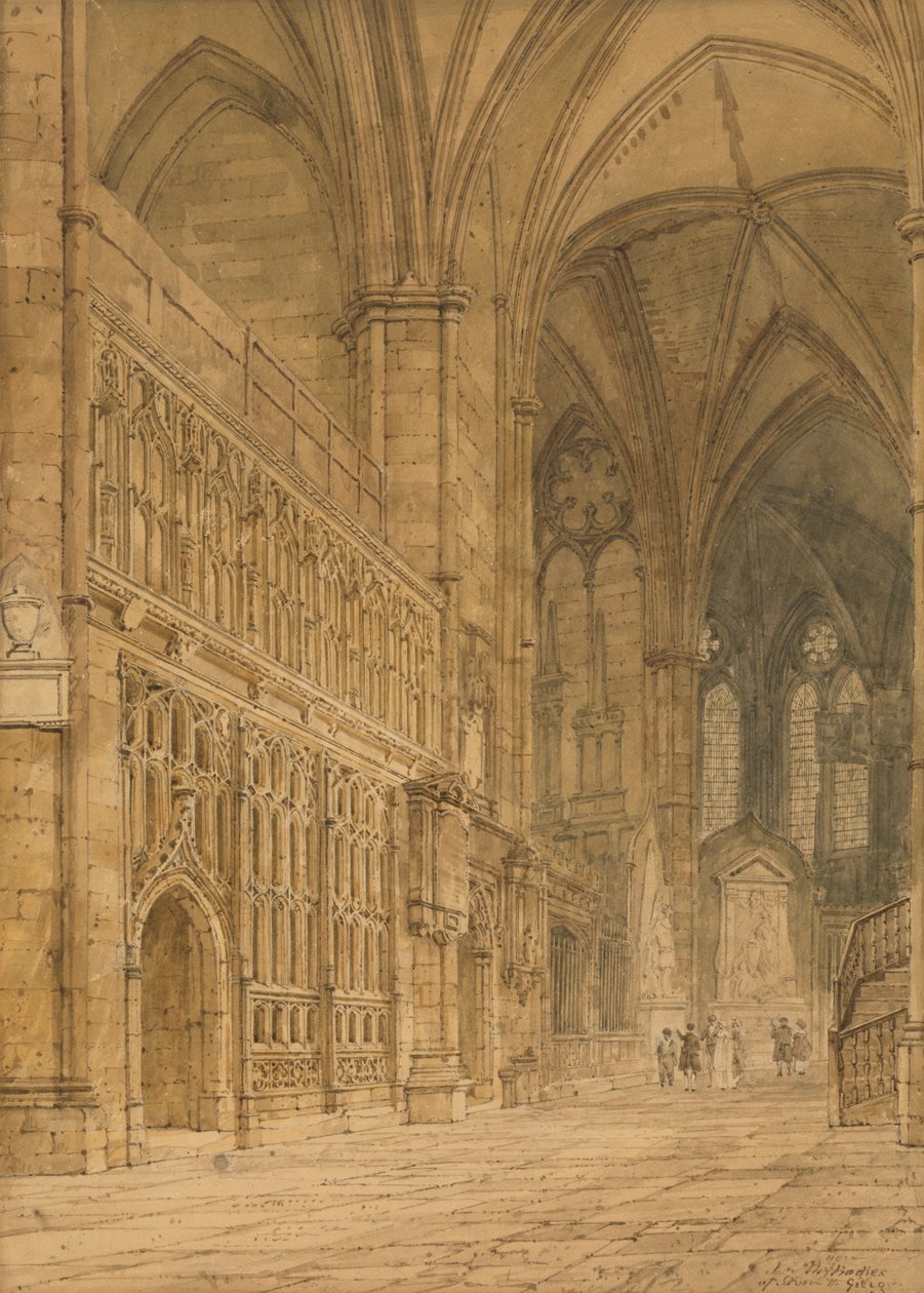Ambulatorium, Westminster Abbey von Frederick Nash