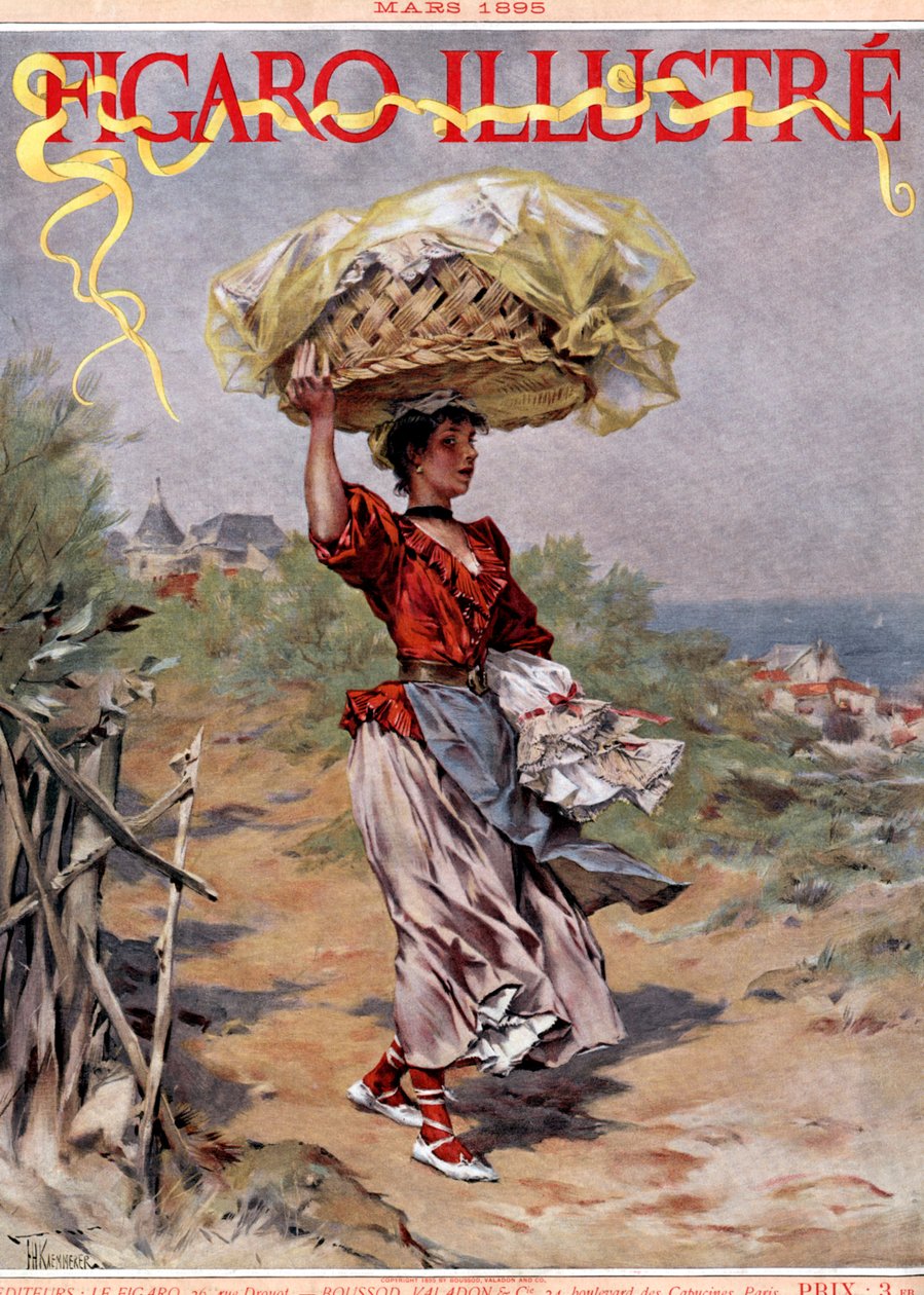 Waschfrau 1895 - tragend von Frederik Hendrik Kaemmerer