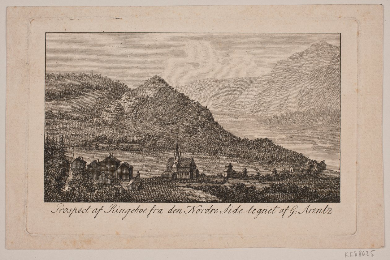 Prospekt von Ringeboe von Frederik Ludvig  Bradt