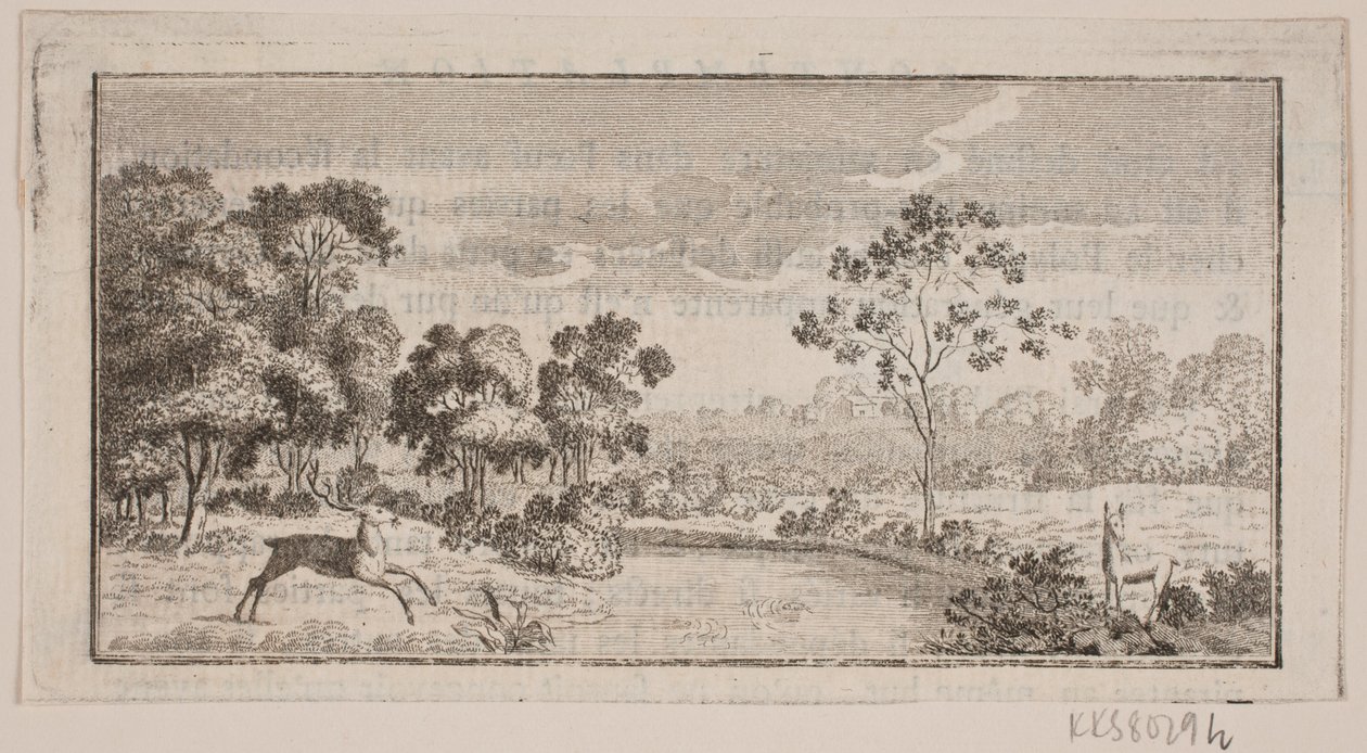 Landschaft mit Hirschen von Frederik Ludvig  Bradt