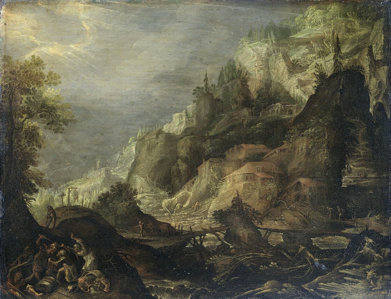 Gebirgige Landschaft von Frederik van Valckenborch