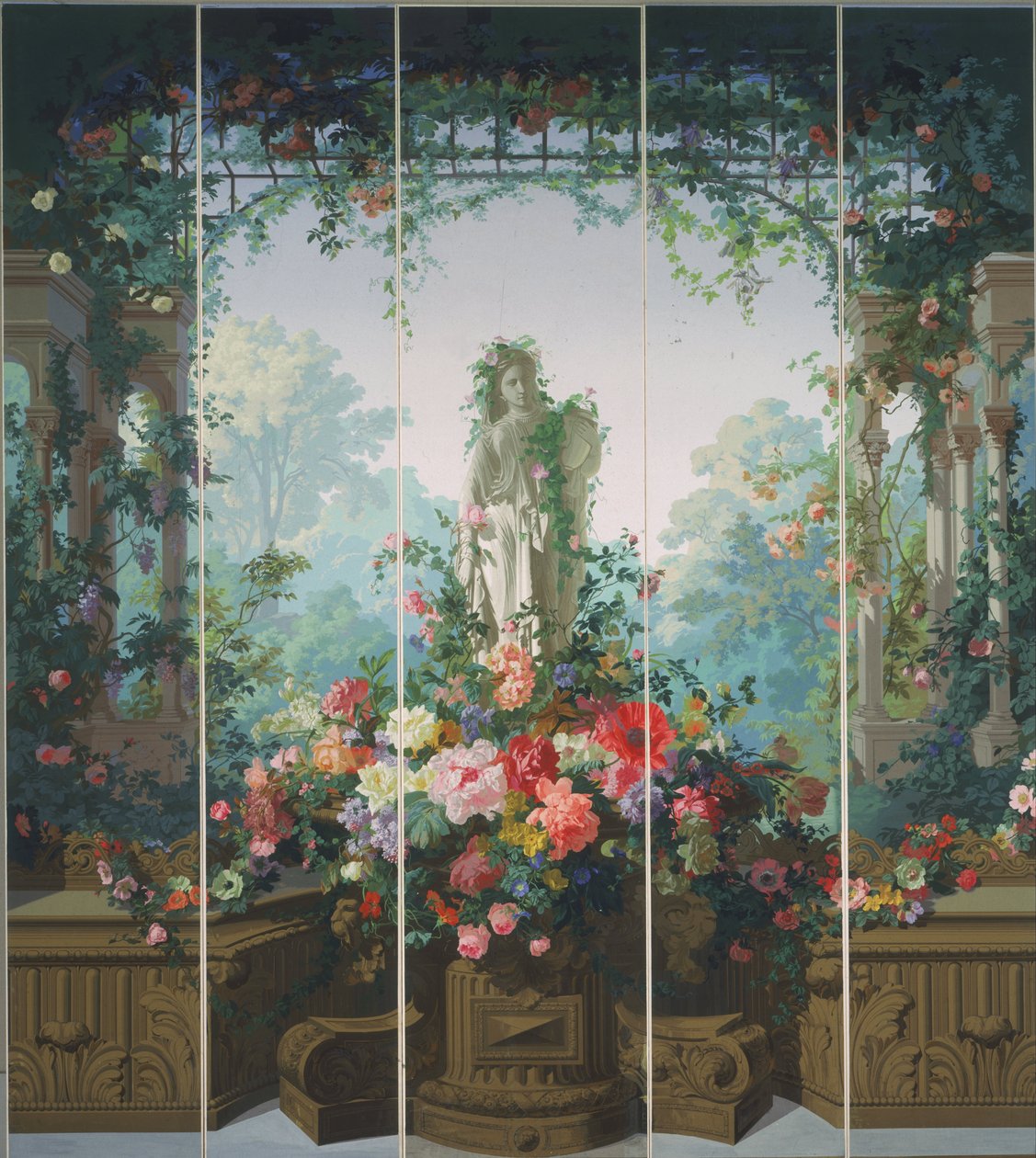Garten von Armida Tapete von French Designed by Édouard Muller