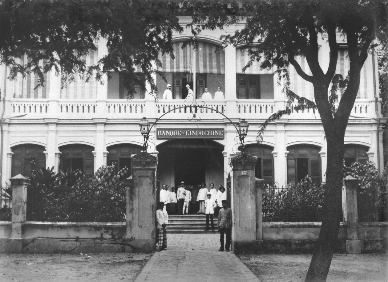 Bank von Indochina in Saigon, ca. 1900 von French Photographer