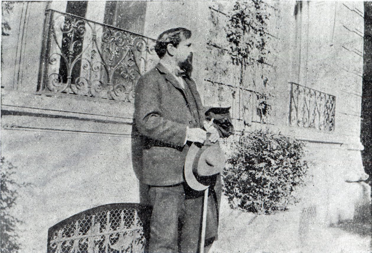 Claude Debussy in seinem Garten von French Photographer