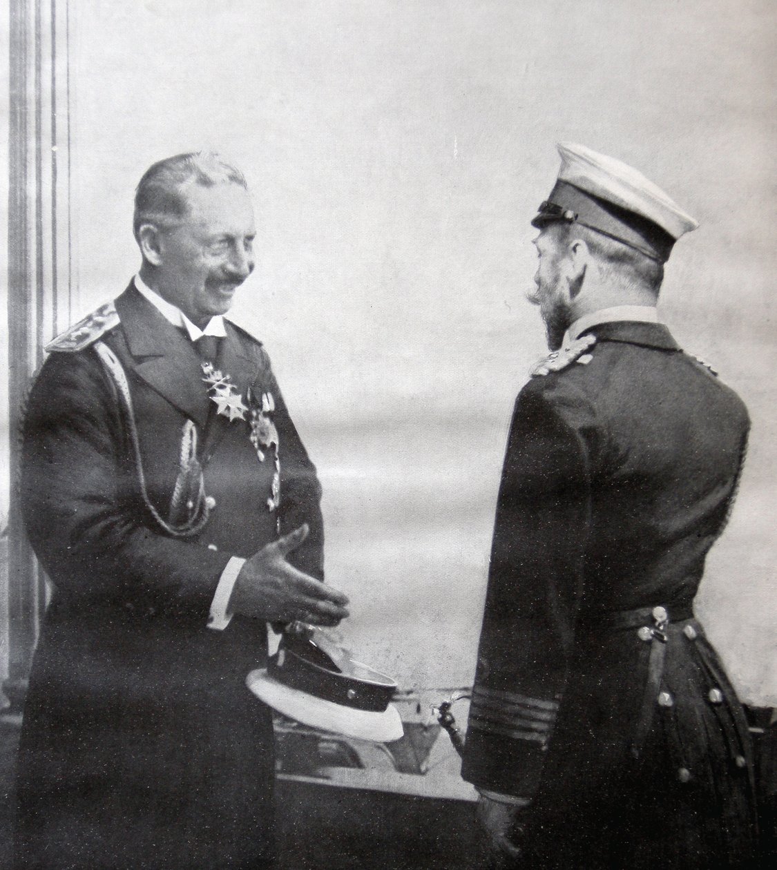 Kaiser Wilhelm II. und Zar Nikolaus II., 1914 von French Photographer