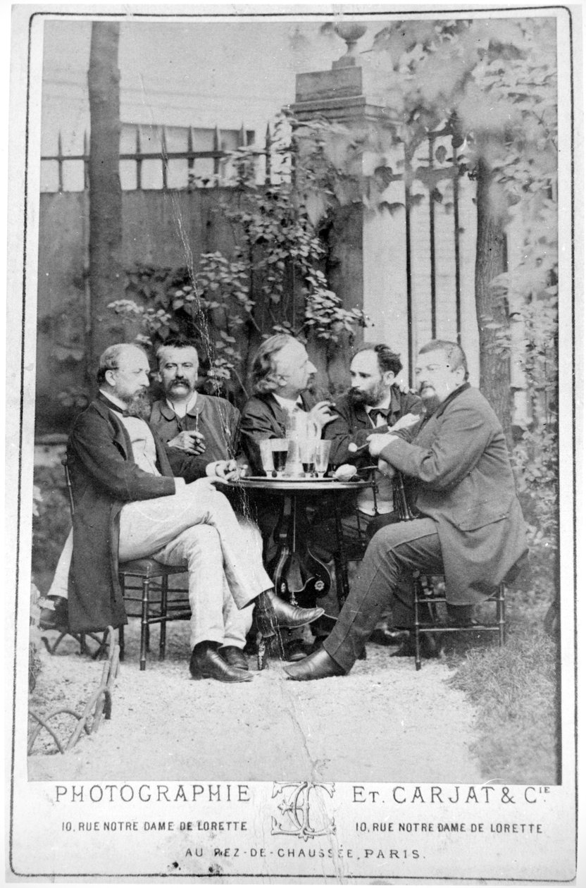 Manet (zweiter von rechts) mit seinen politischen Freunden von French Photographer