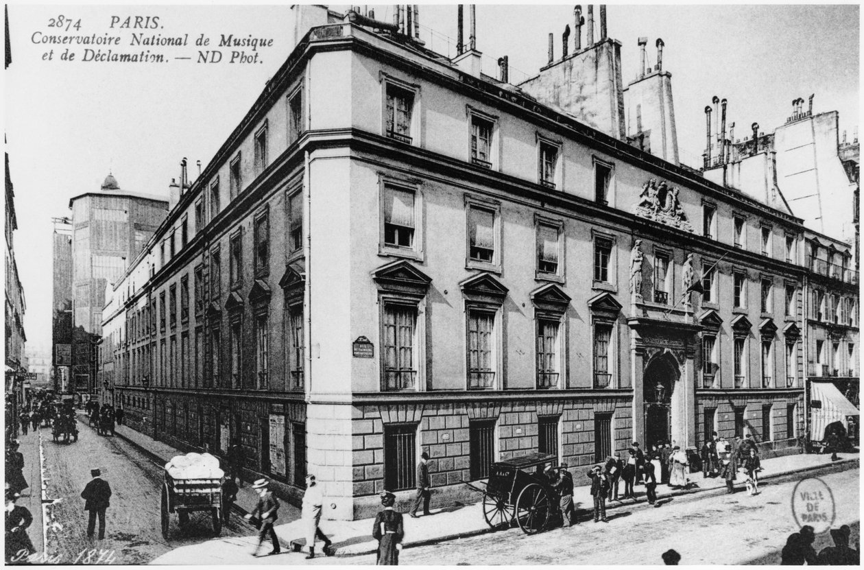 Postkarte mit dem Pariser Konservatorium, 1906 von French Photographer