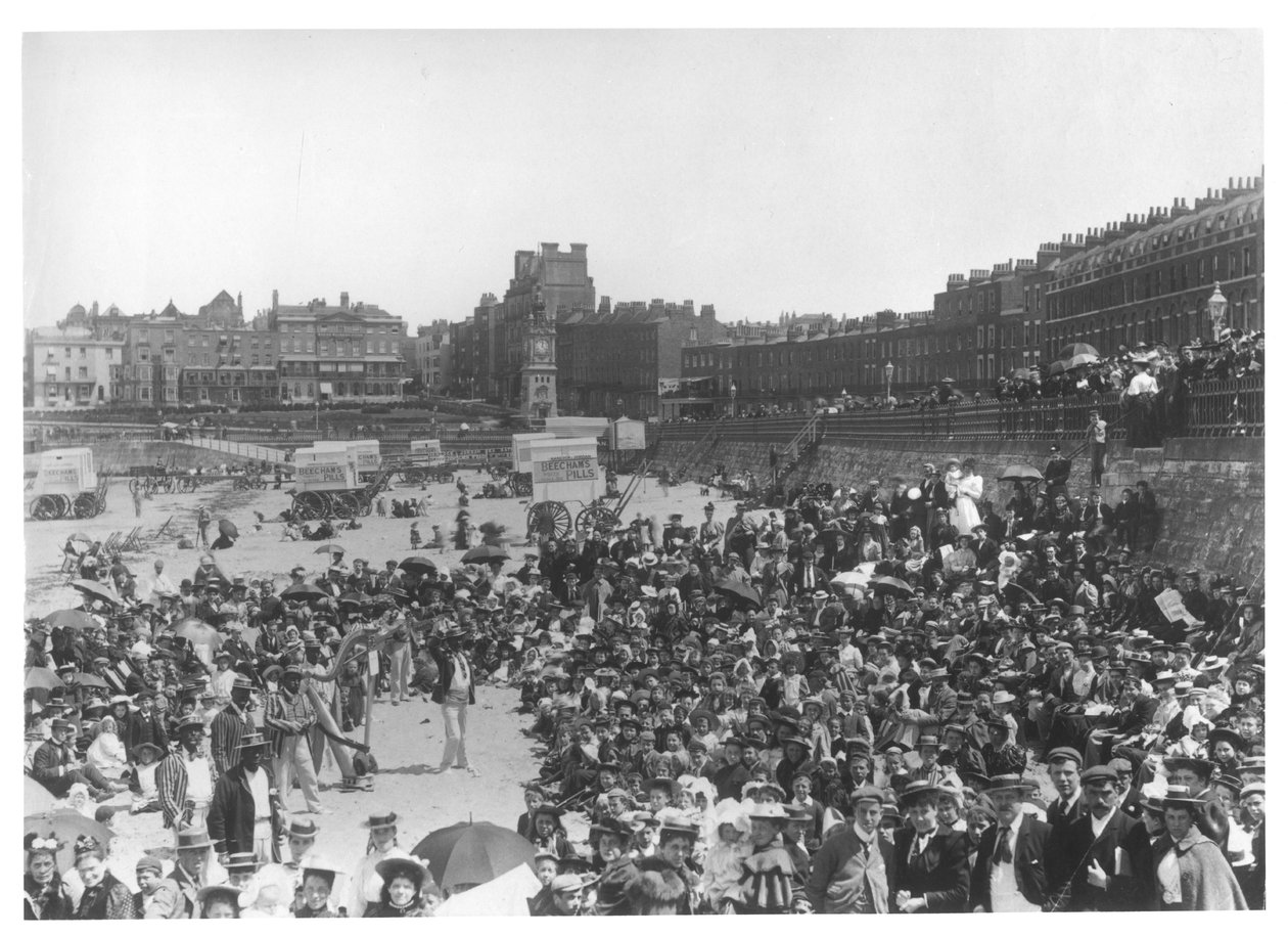 Sänger am Strand von Margate, um 1900 von French Photographer