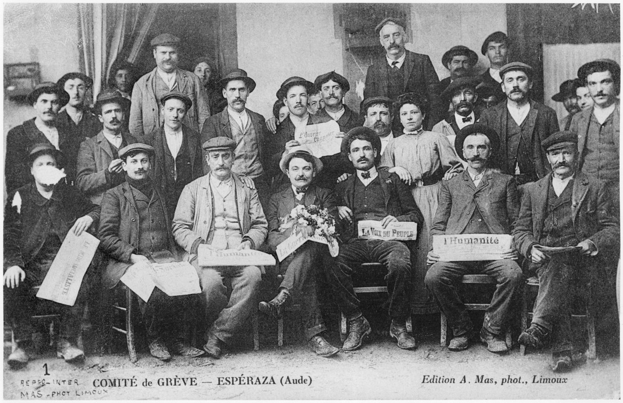 Streikkomitee in Esperaza, 1910 von French Photographer