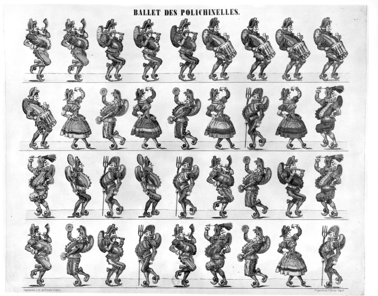 Ballett der Polichinelles von French School