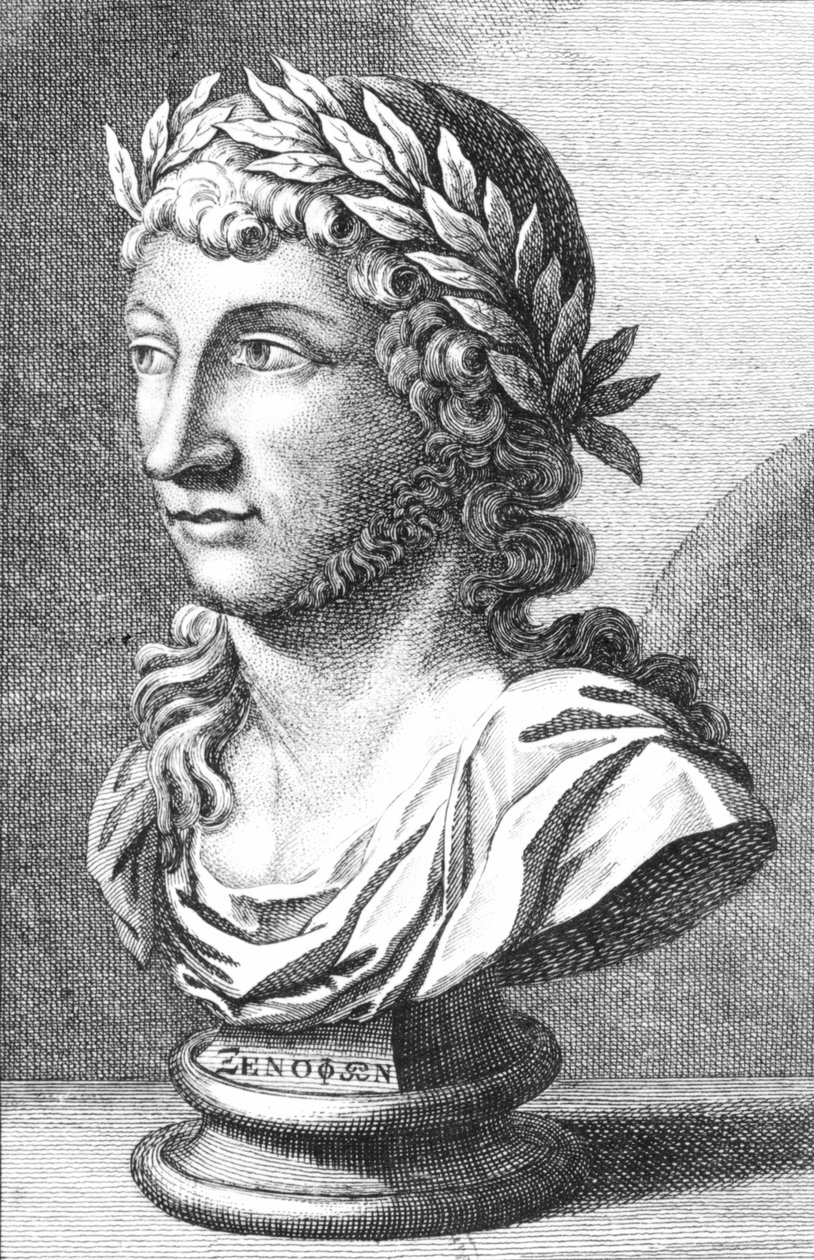 Büste von Xenophanes (ca. 560-ca. 478 v. Chr.) von French School