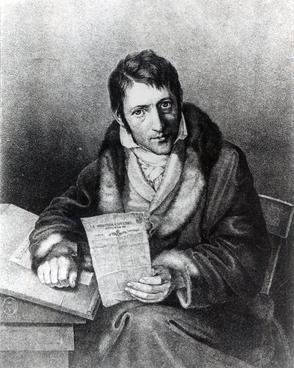 Charles-Joseph Panckoucke hält eine Ausgabe von 