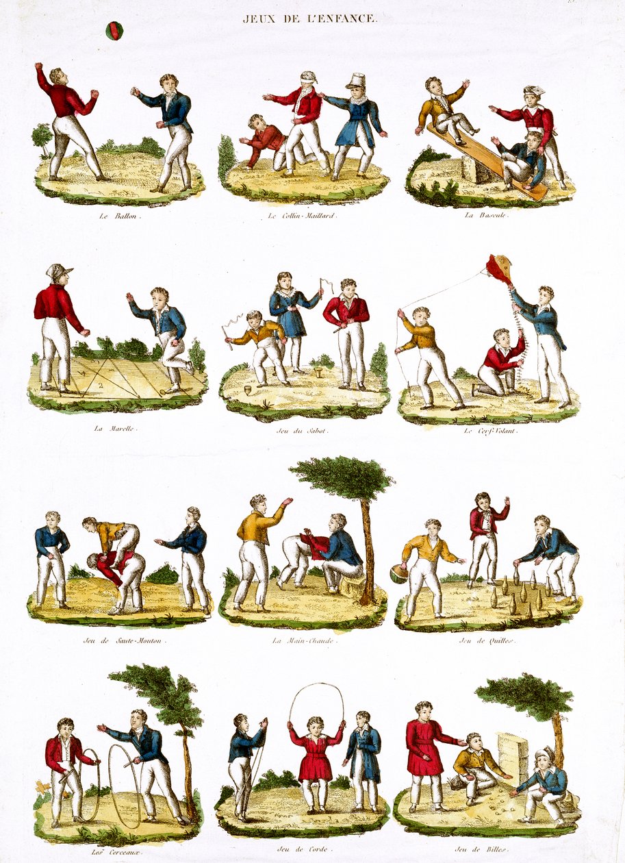 Kinderspiele, 1810 von French School