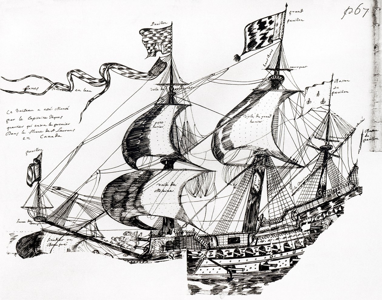 Jacques Cartiers Schiff, aus 