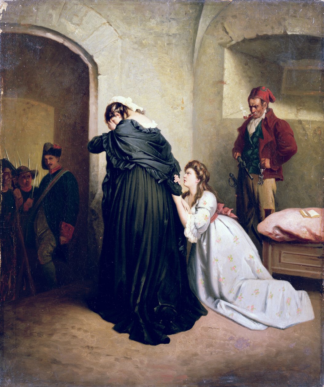 Marie Antoinette auf dem Weg zu ihrer Hinrichtung (eines von zwei) von French School