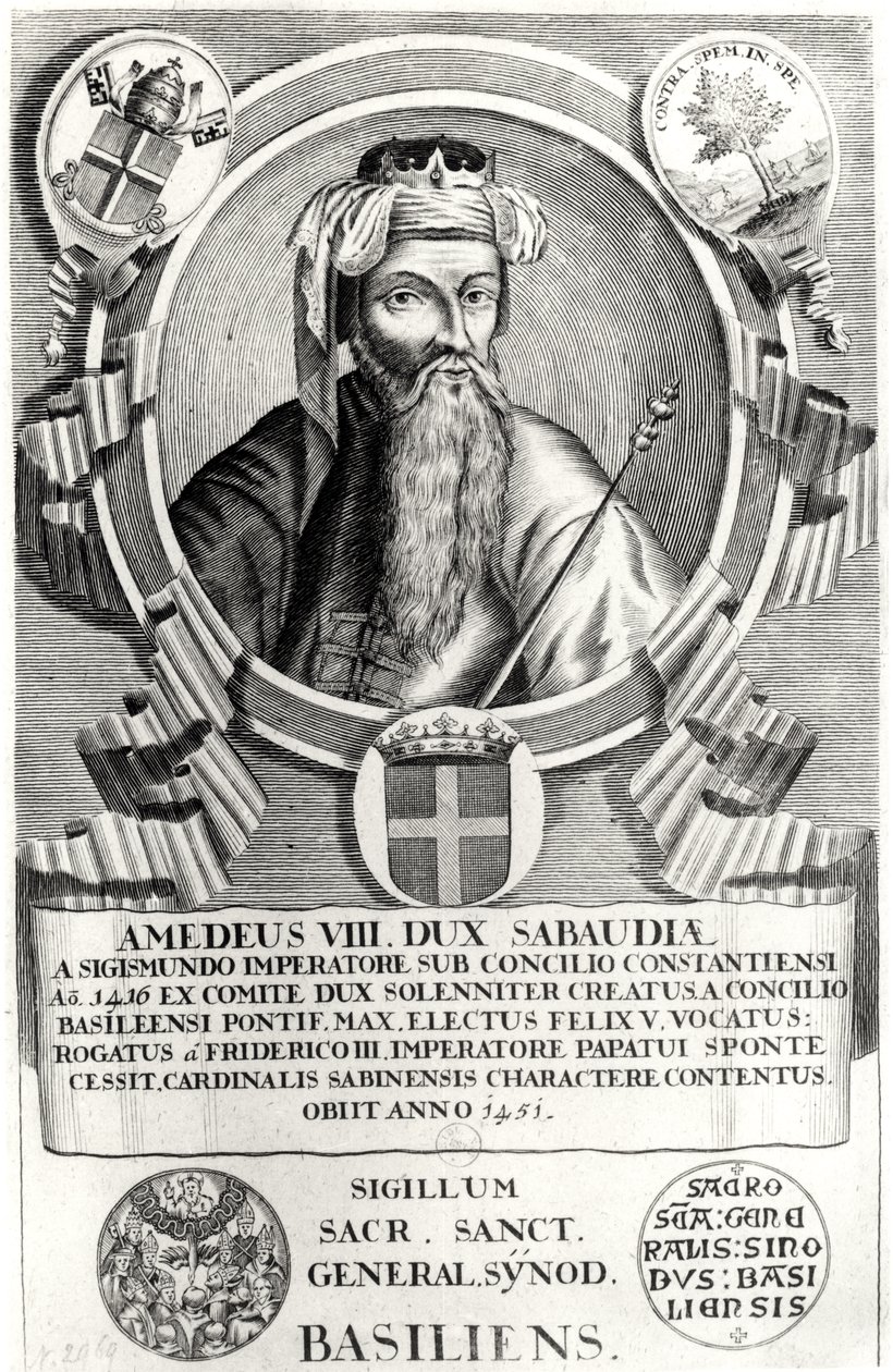 Porträt von Amedee VIII Le Pacifique (1383-1451) von French School