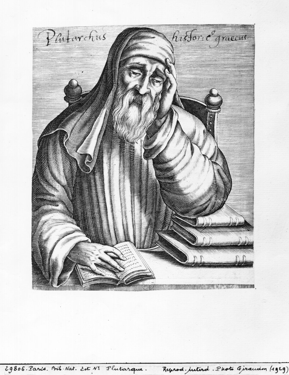 Porträt von Plutarch (ca. 46-ca. 120) von French School