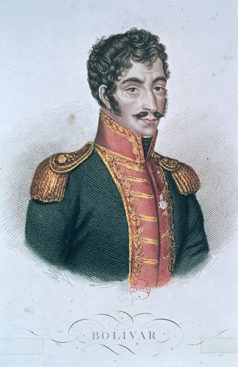 Porträt von Simon Bolivar (1783-1830) von French School