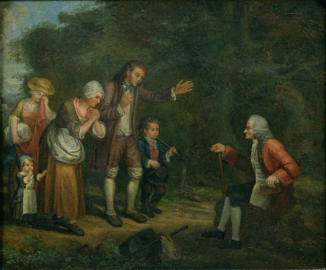 Die Familie Calas vor Voltaire in Ferney von French School