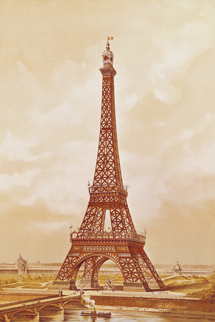Der Eiffelturm, 1889 von French School