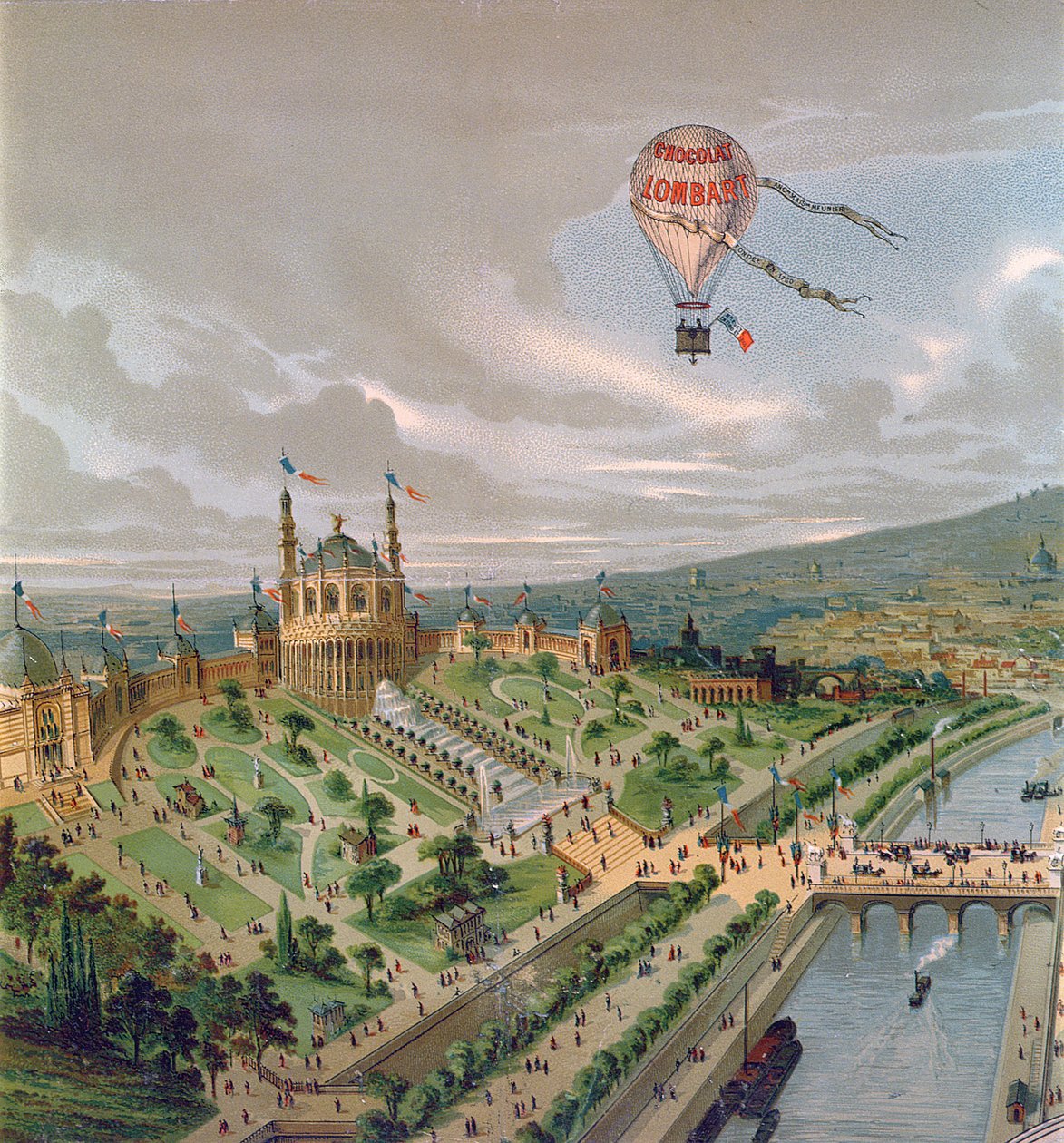 Das Trocadero - Weltausstellung in Paris, 1878 von French School