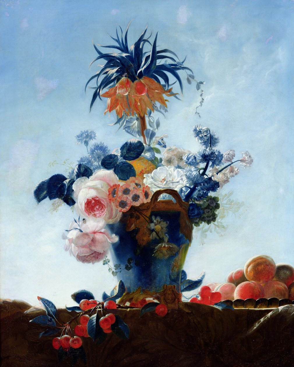 Vase mit Blumen von French School