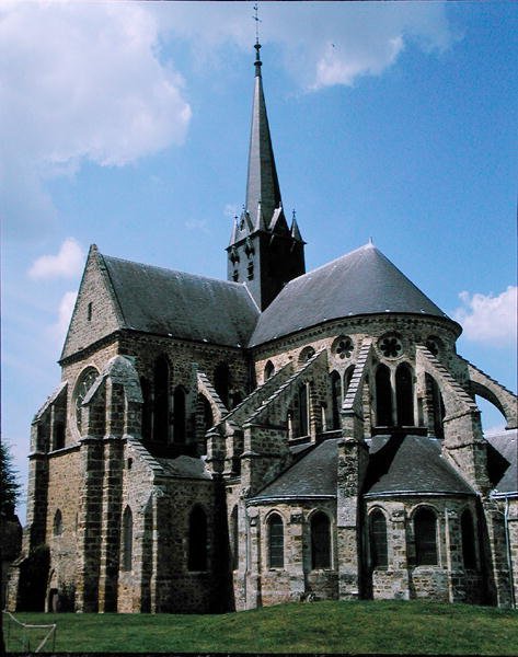 Ansicht des Ostendes der Abtei von French School