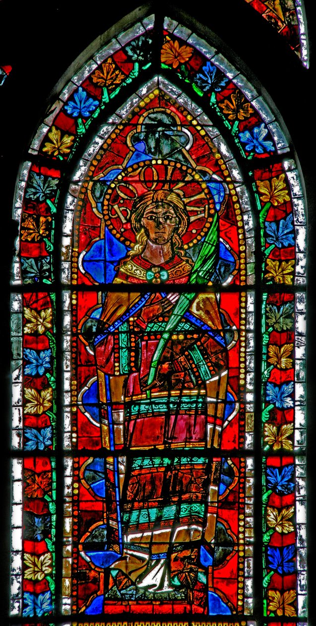 Fenster w202, das St. Odile darstellt (Buntglas) von French School