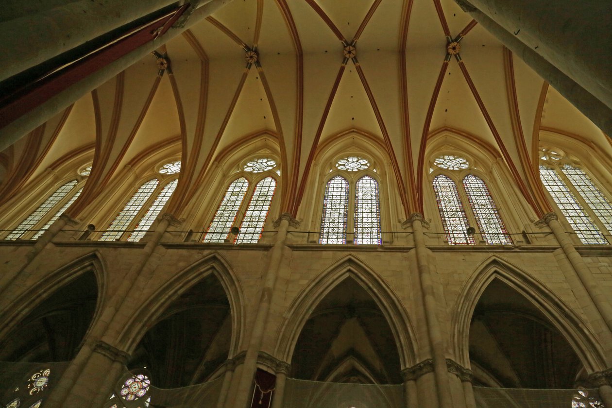 Ansicht der Südseite des Kirchenschiffs von French School