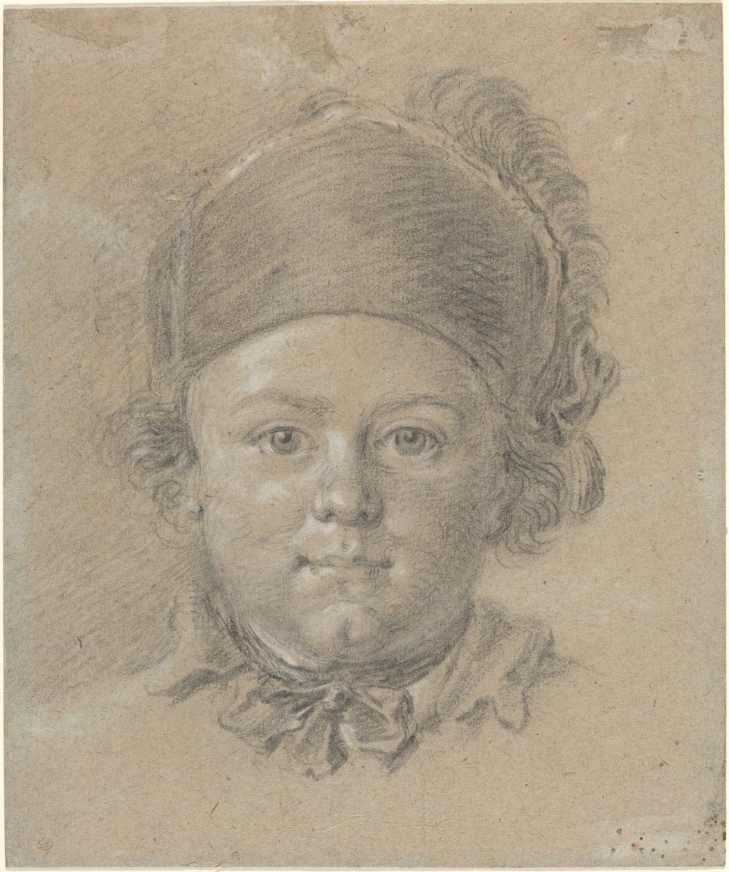 Ein Junge mit Militärmütze von French 18th Century