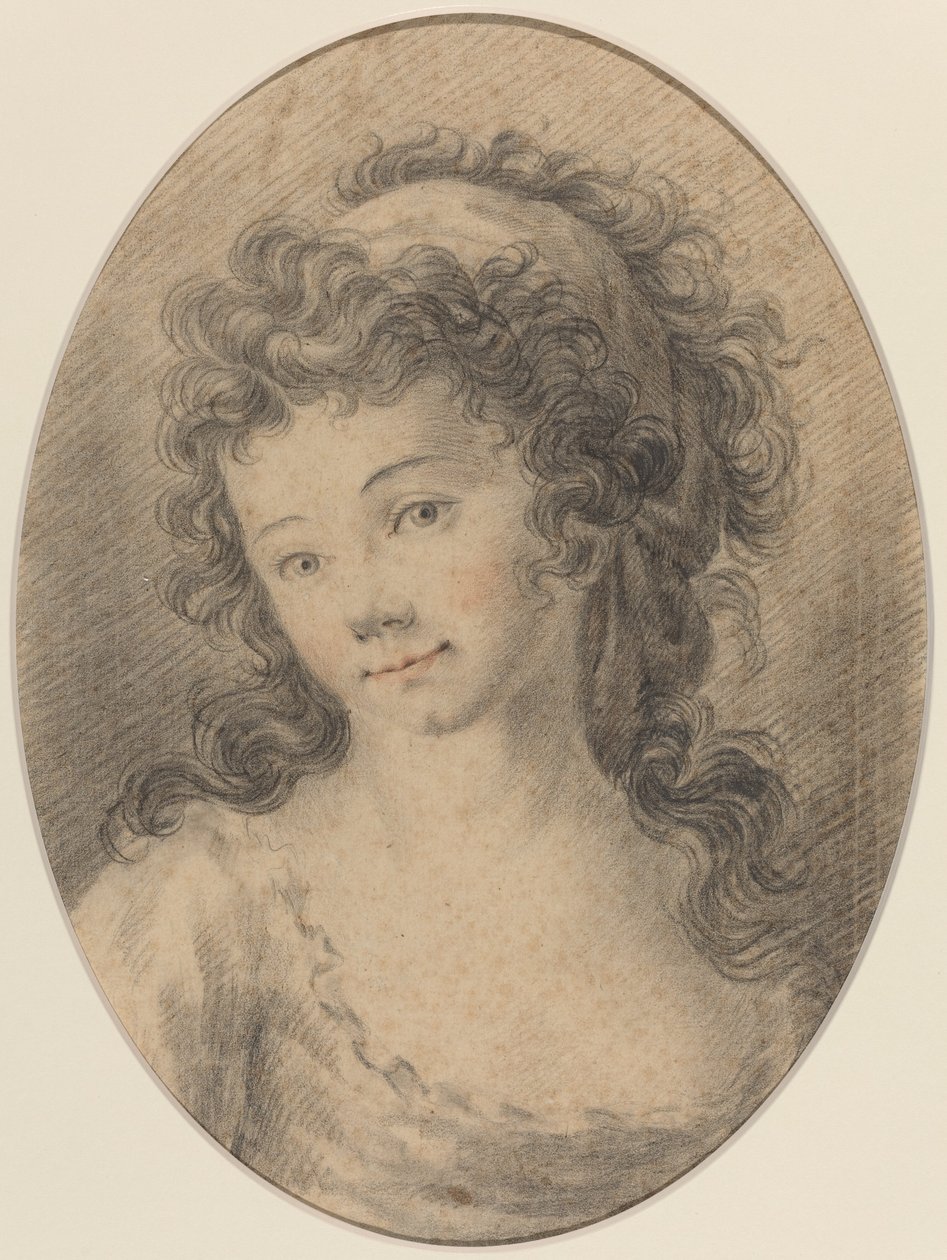 Porträt eines Mädchens von French 18th Century