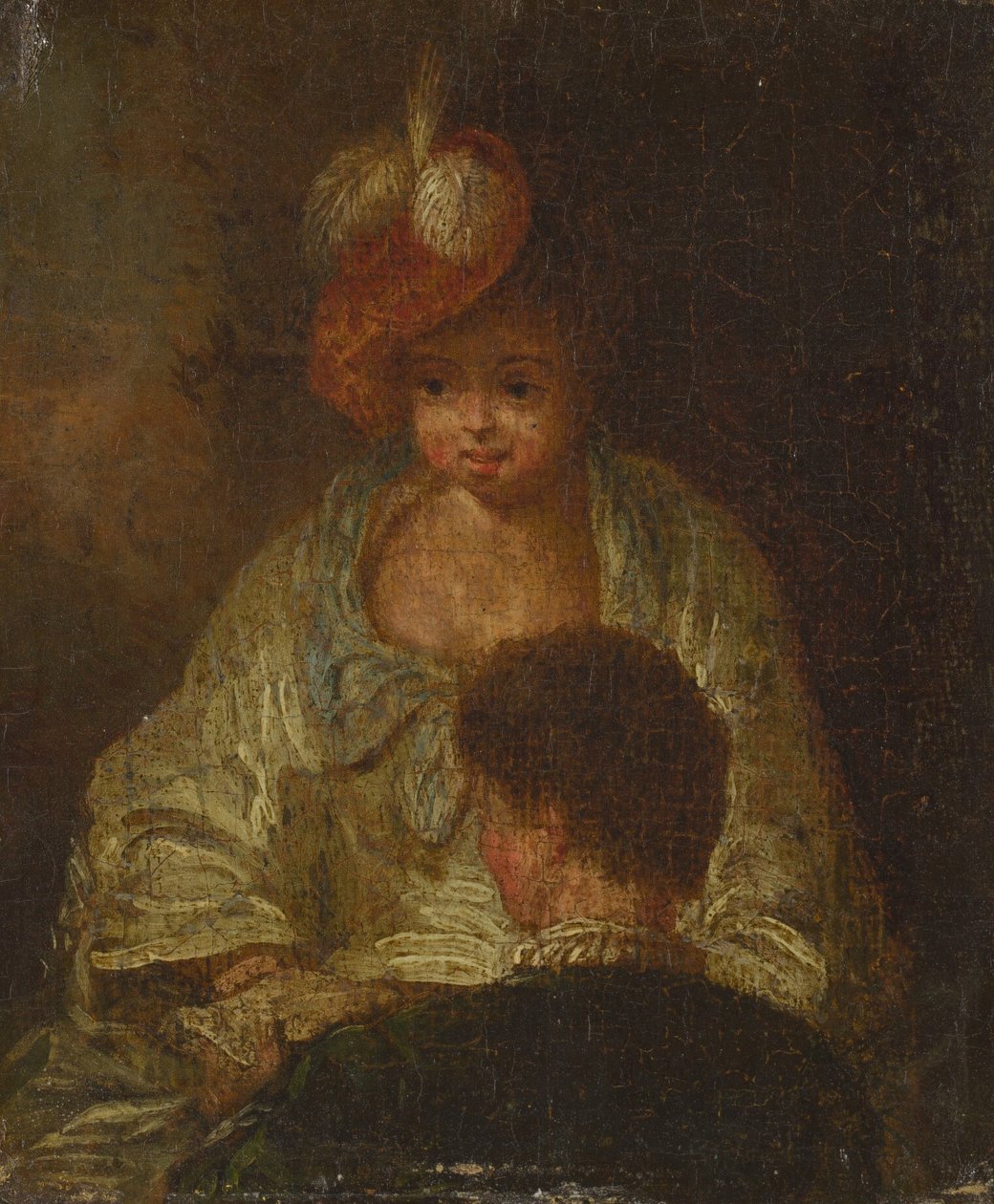 Junge Frau und Mann von French 18th Century