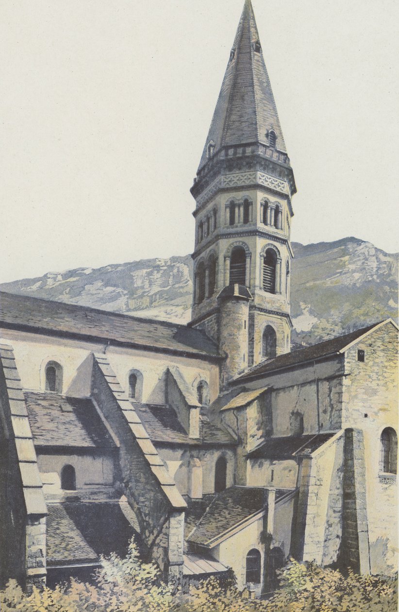 Nantua, Kirche, Turm und Nordquerhaus von French Photographer