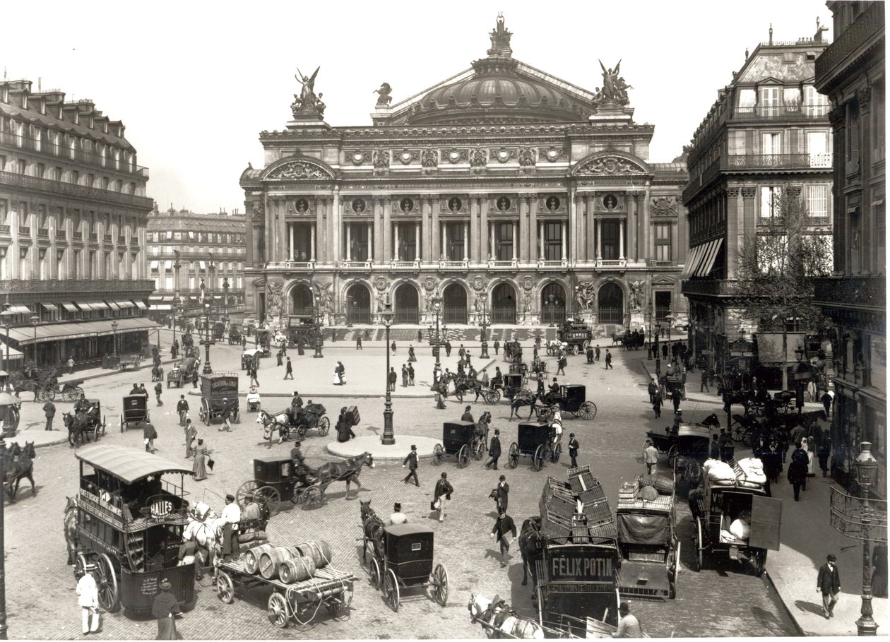 Ansicht des Pariser Opernhauses, 1890-99 von French Photographer