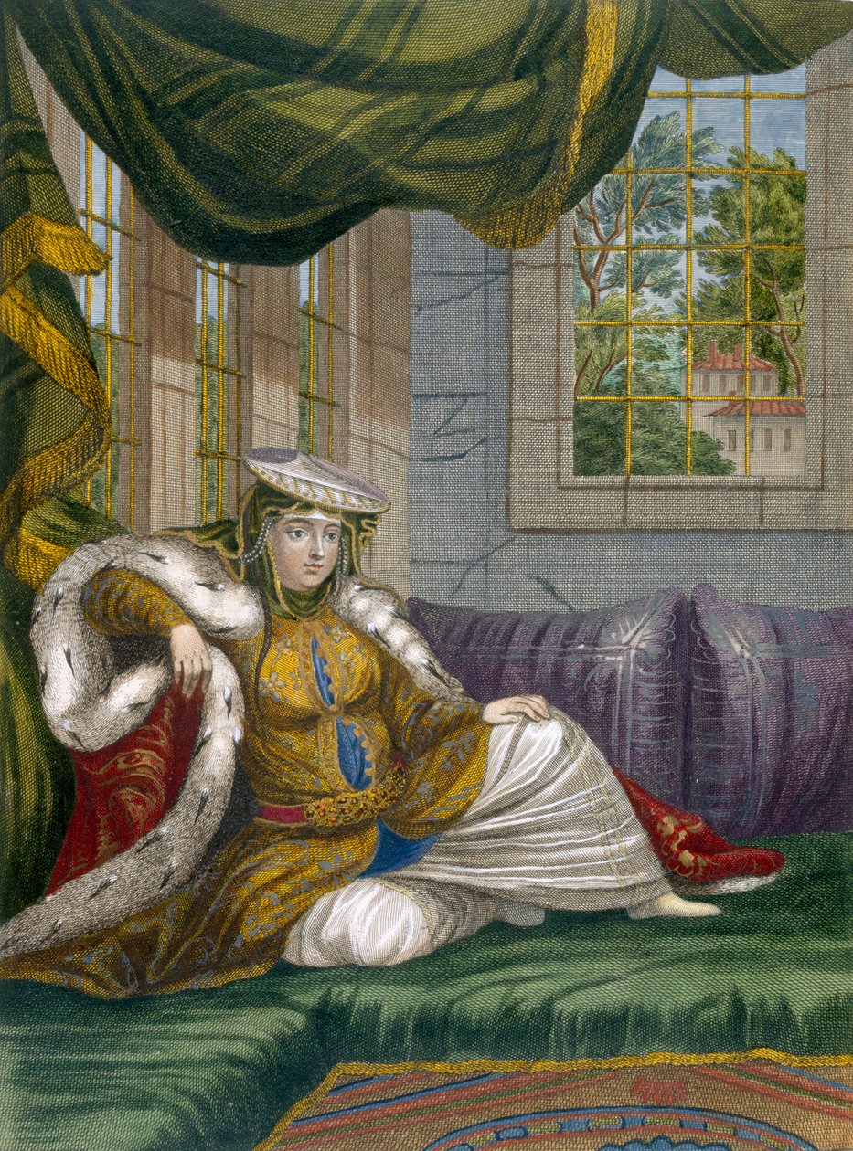 Eine jüdische Frau in zeremonieller Kleidung, ca. 1708 von French School