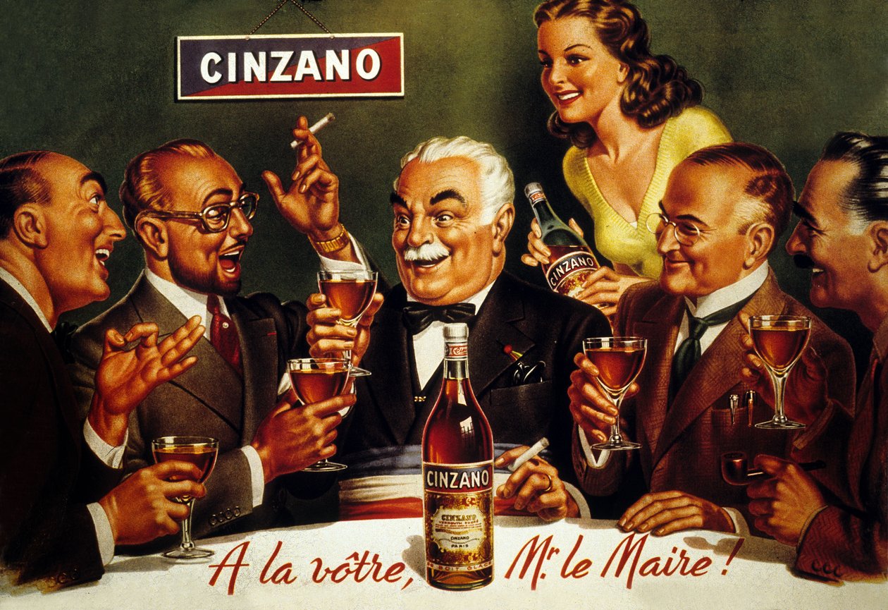 Werbung für Cinzano Blanc von French School