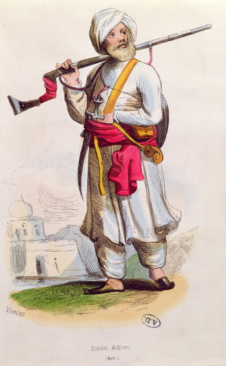 Afghanischer Soldat, ca. 1840-50 von French School