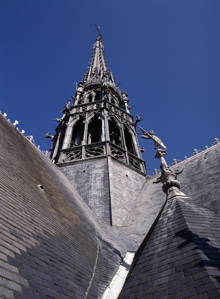 Turmspitze der Kathedrale von Amiens (80). von French School