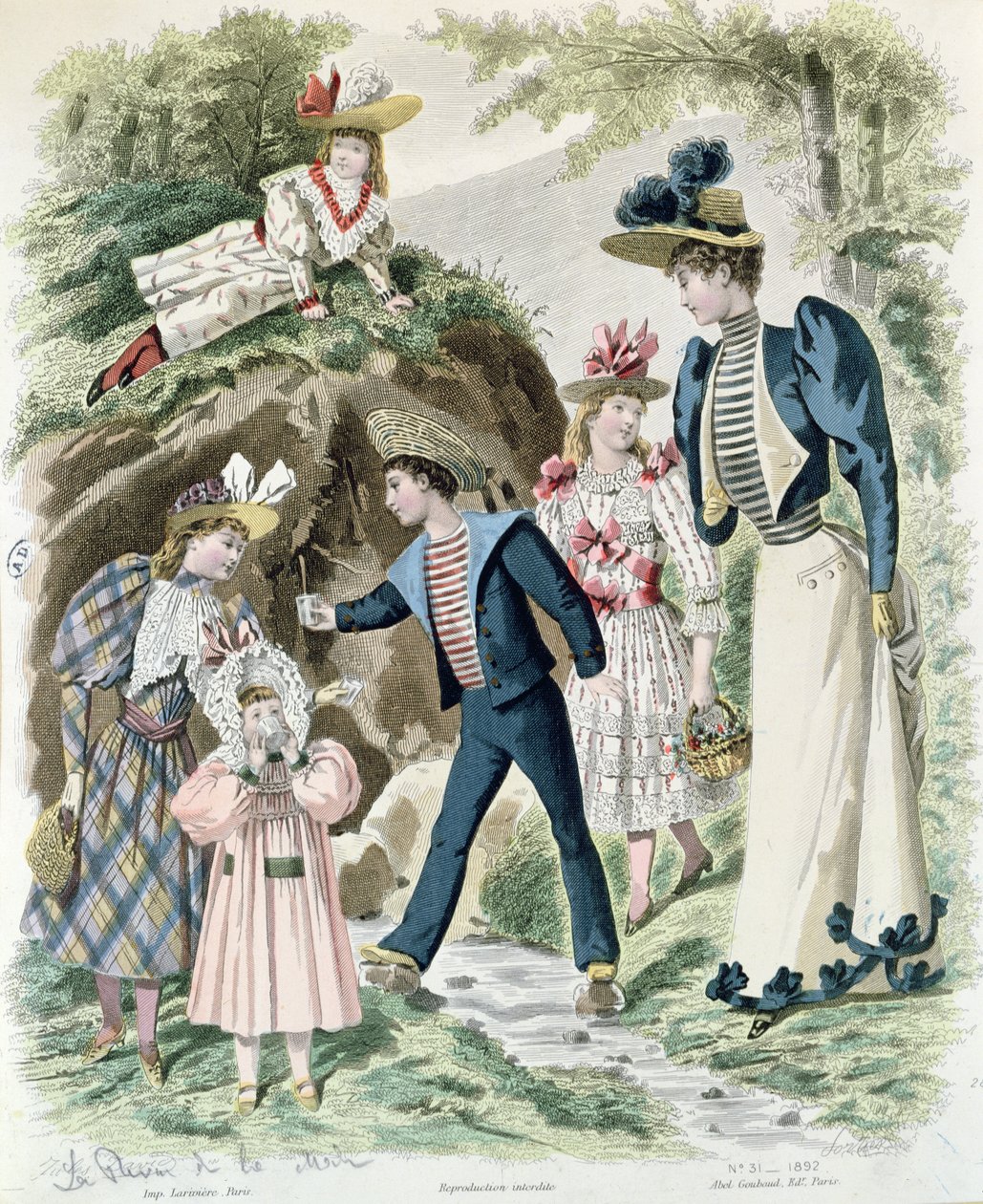 An einer natürlichen Quelle, 1892 von French School