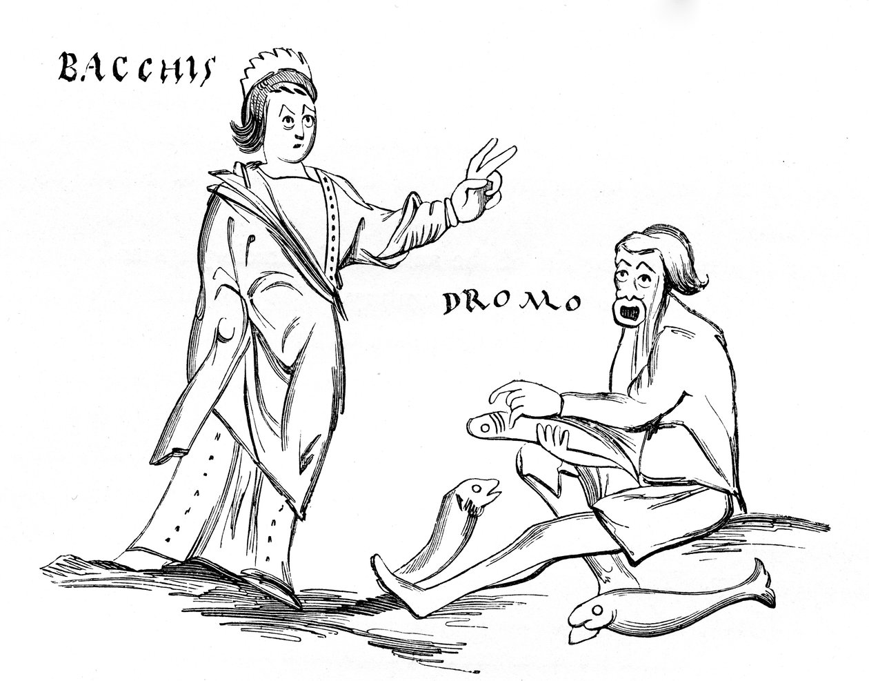 Bacchis und der Fischer von French School