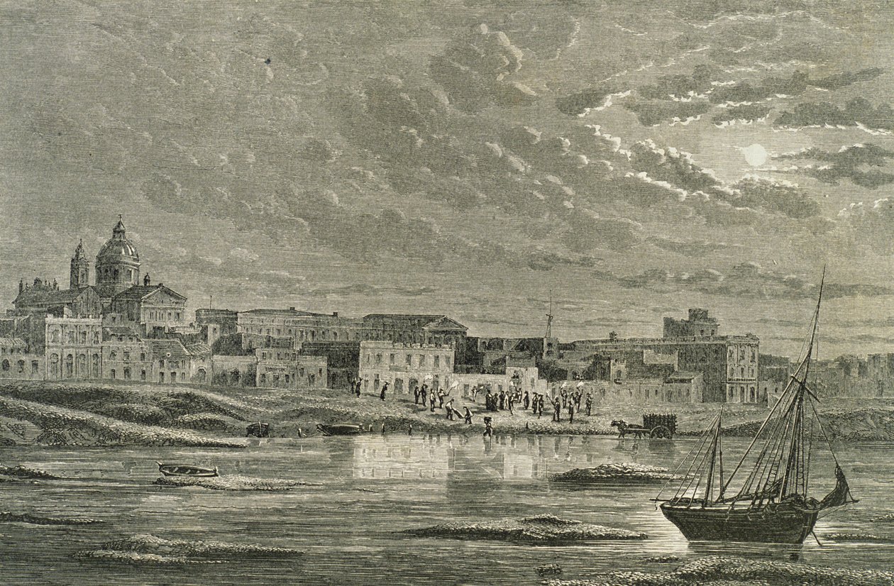 Buenos Aires in den 1860er Jahren (Gravur) von French School